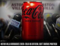 官方：阿斯顿维拉与可口可乐达成官方合作伙伴关系